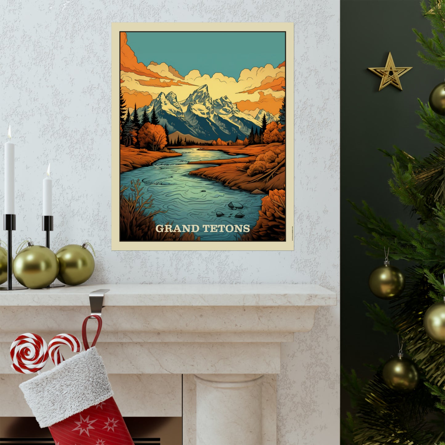 Grand Tetons Matte Vertical Poster