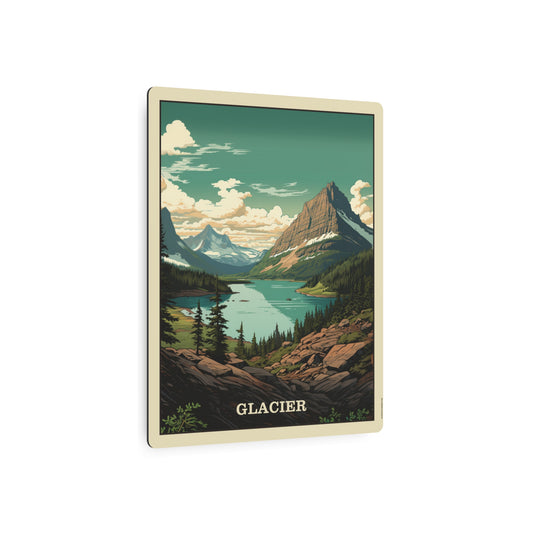 Glacier Metal Art Sign