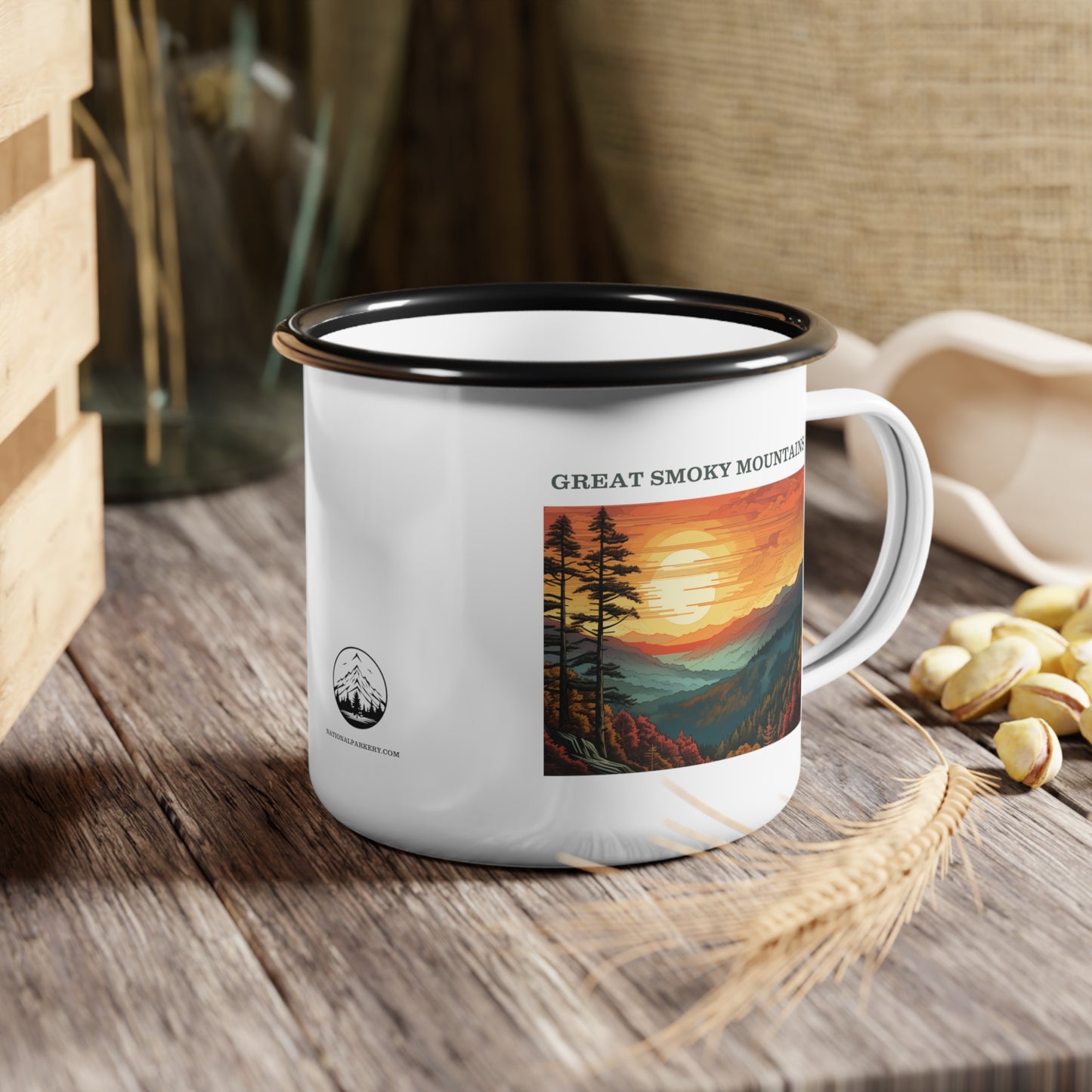 Great Smoky Mountains Enamel Camp Cup