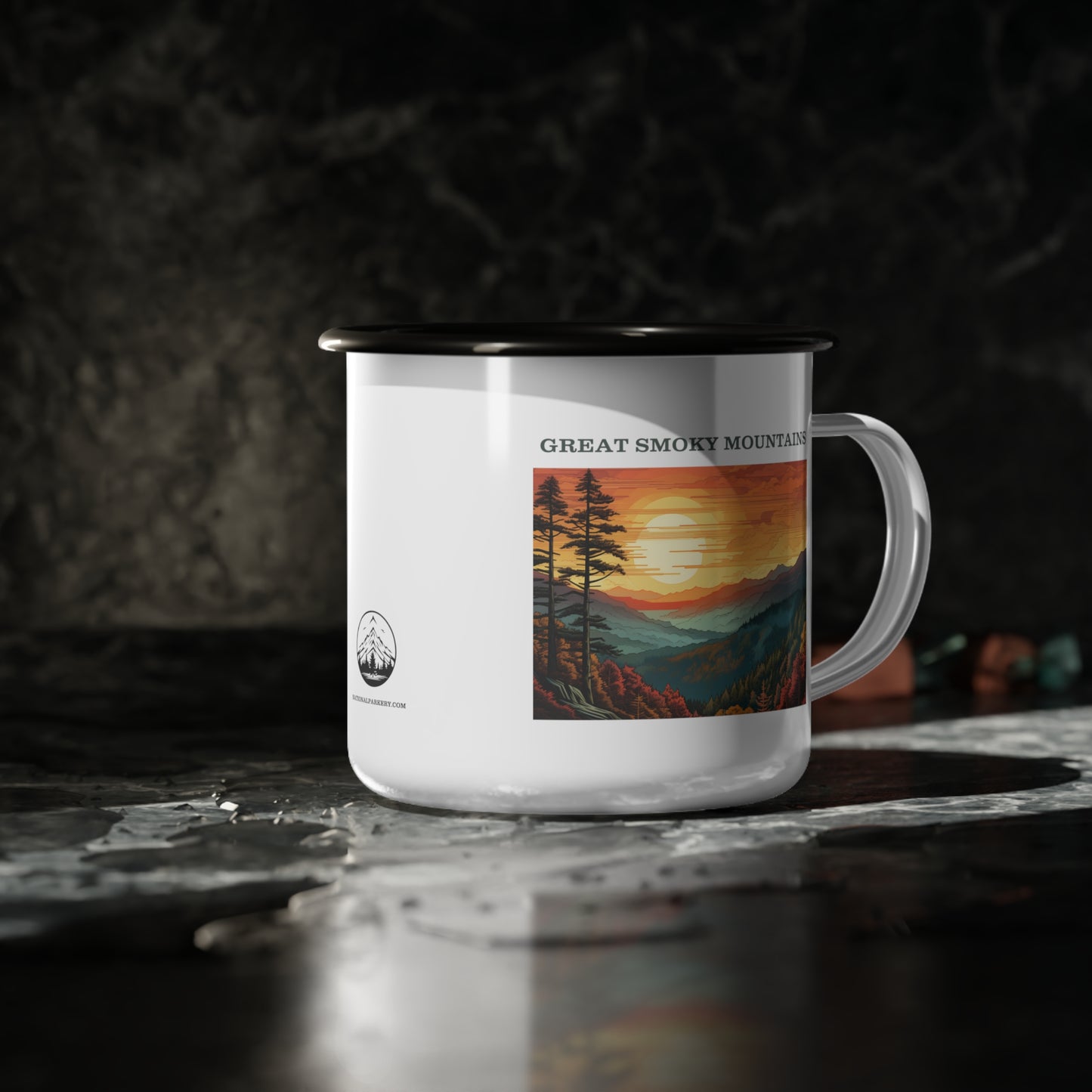 Great Smoky Mountains Enamel Camp Cup
