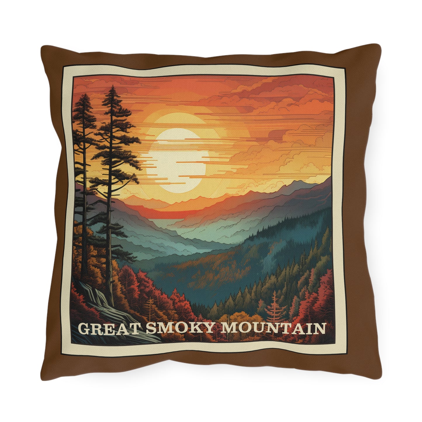 Great Smoky Mountains Outdoor Pillow
