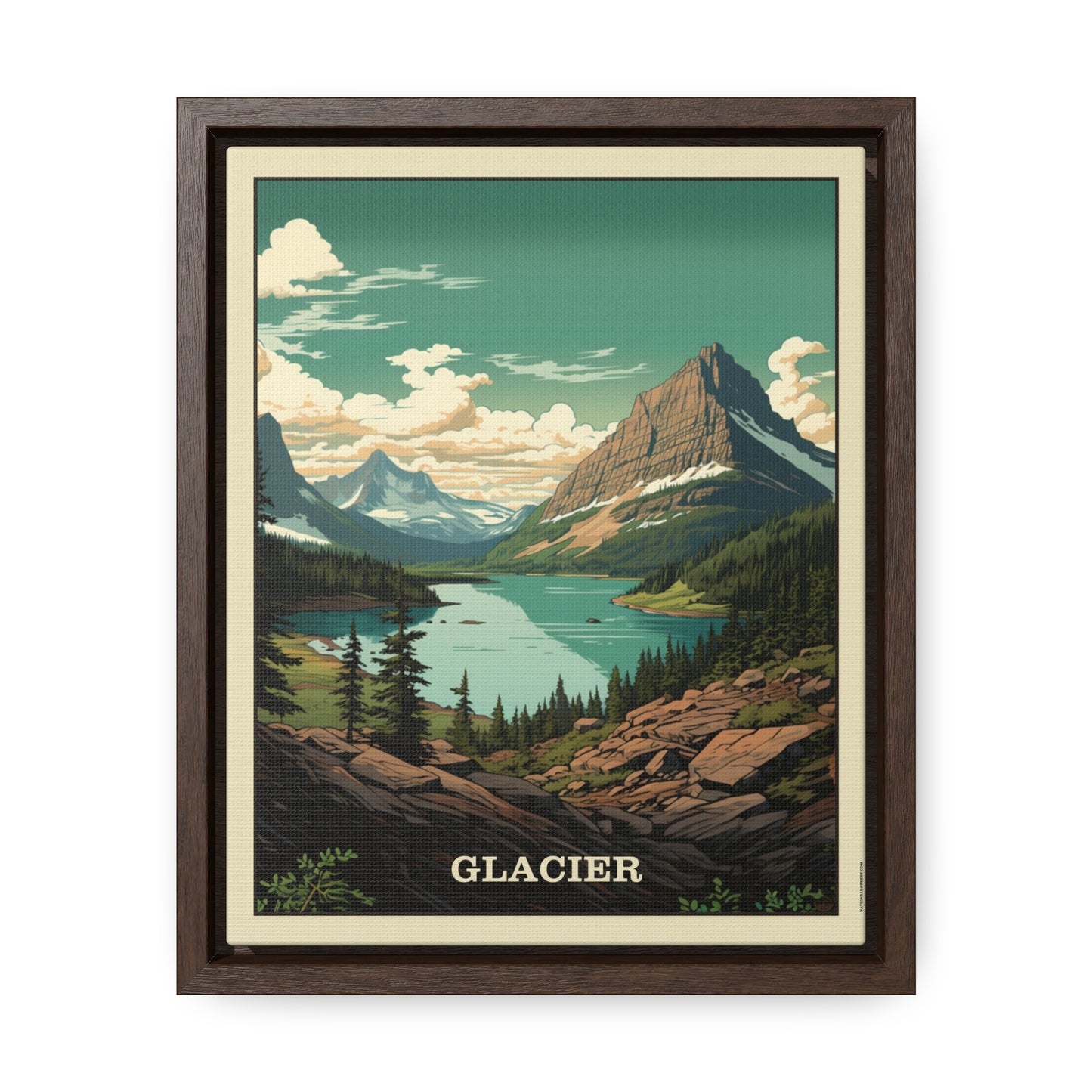 Glacier Framed Gallery Canvas Wrap