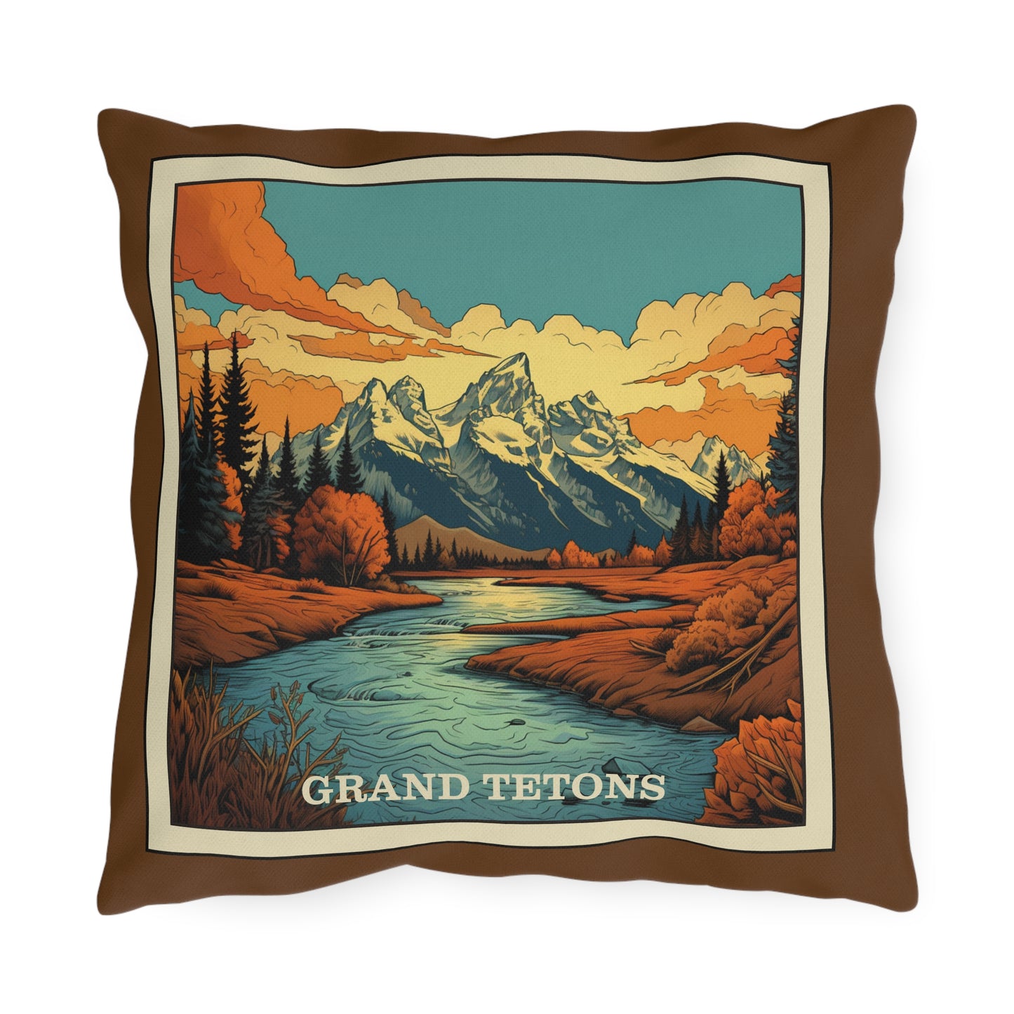 Grand Tetons Outdoor Pillow