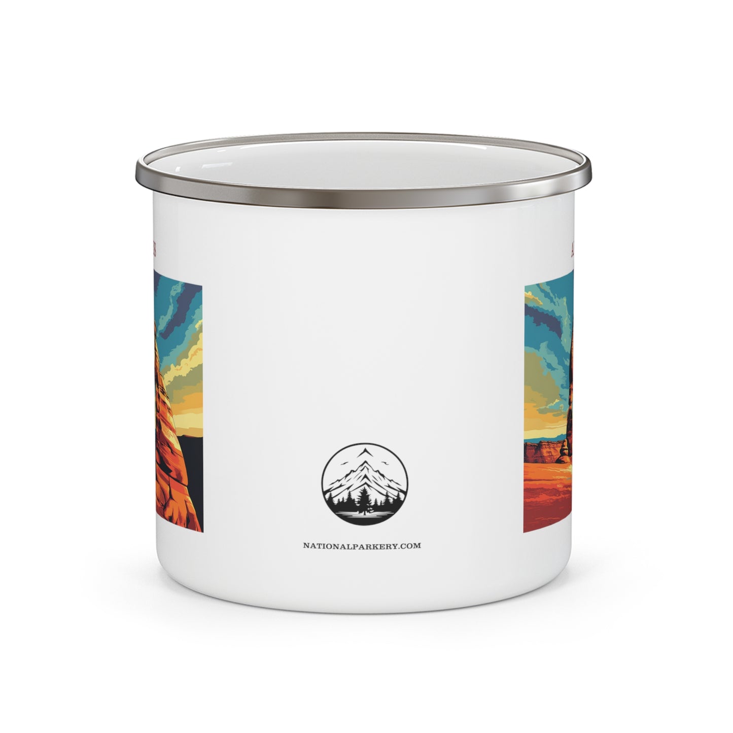 Arches Enamel Camping Mug Stainless Bevel