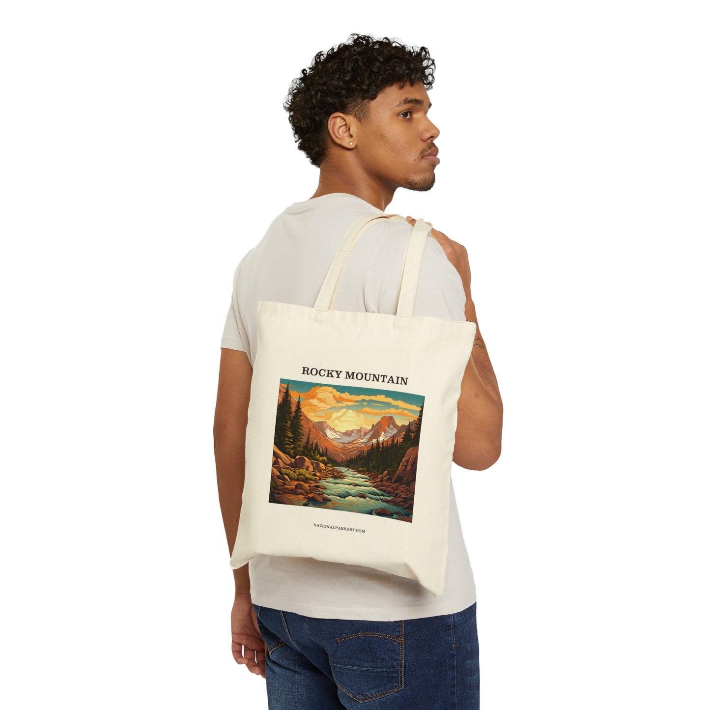 Rocky Mountain Cotton Canvas Tote Bag