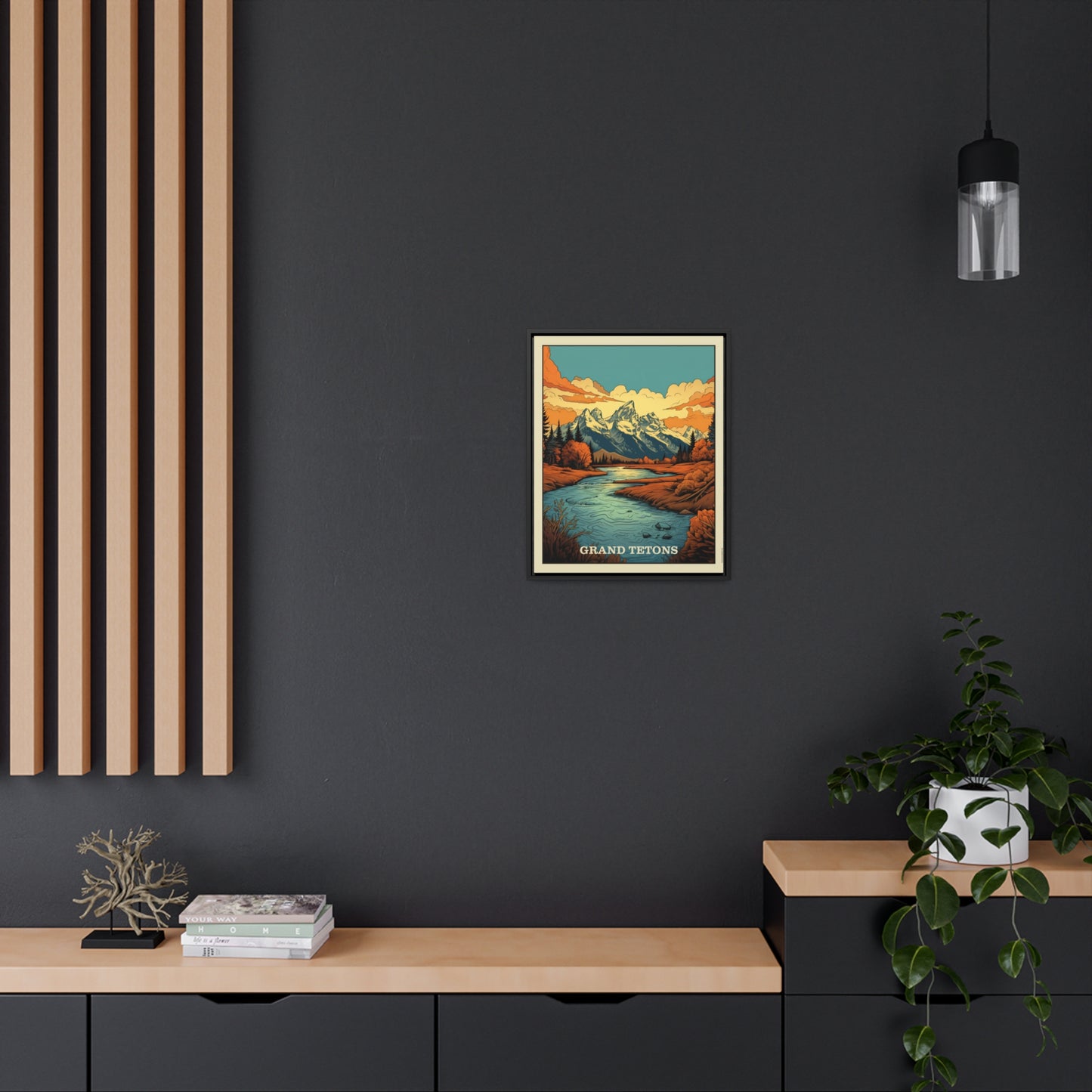 Grand Tetons Framed Gallery Canvas Wrap