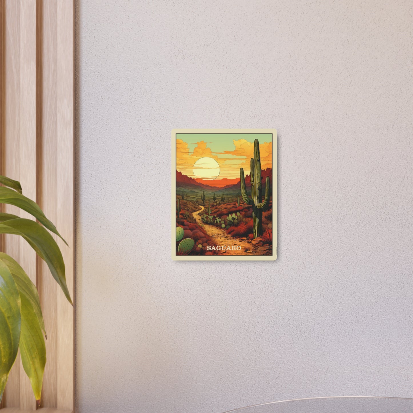 Saguaro Metal Art Sign