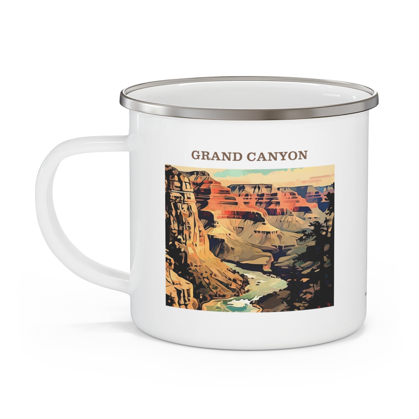 Grand Canyon Enamel Camping Mug Stainless Bevel