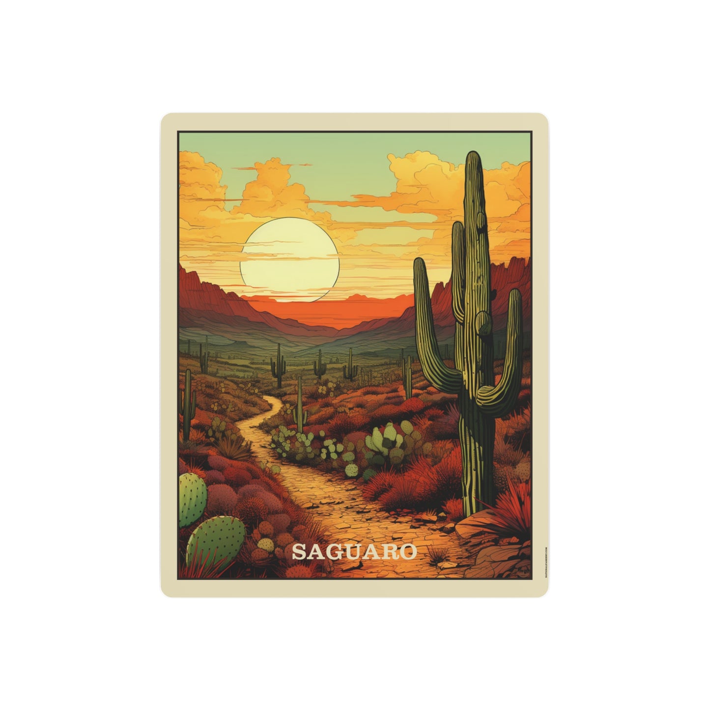 Saguaro Metal Art Sign
