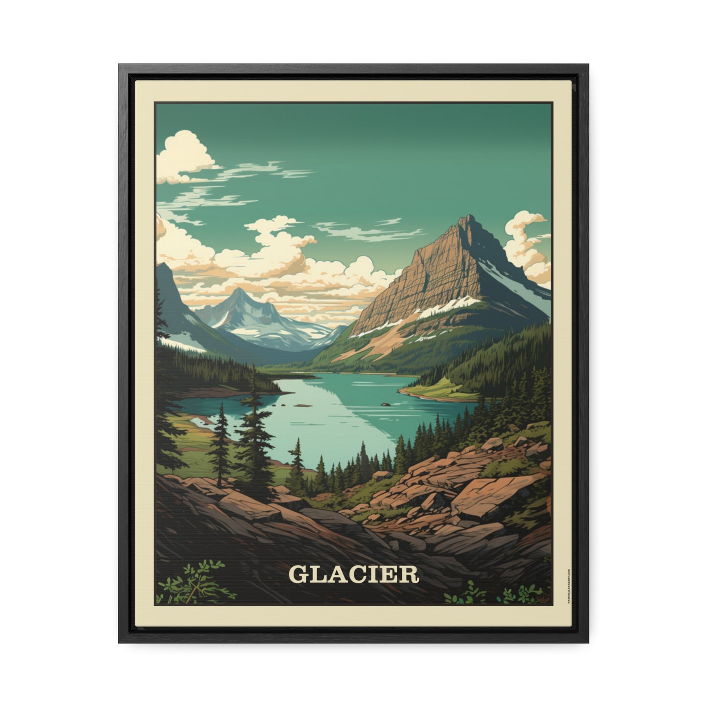 Glacier Framed Gallery Canvas Wrap