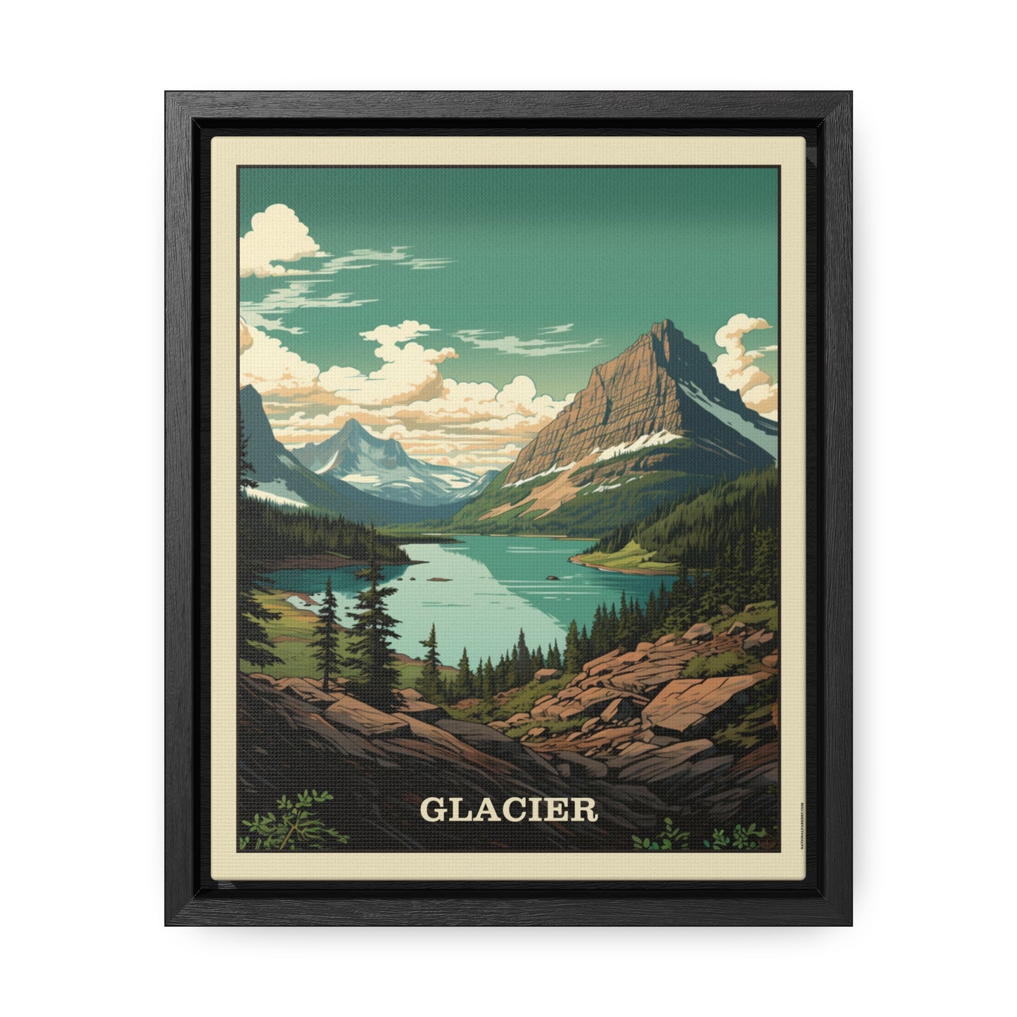 Glacier Framed Gallery Canvas Wrap