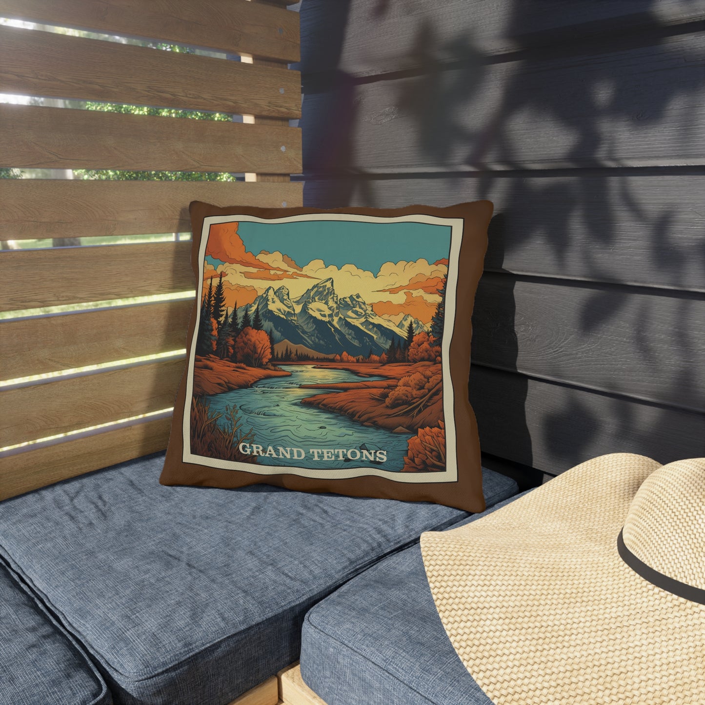 Grand Tetons Outdoor Pillow
