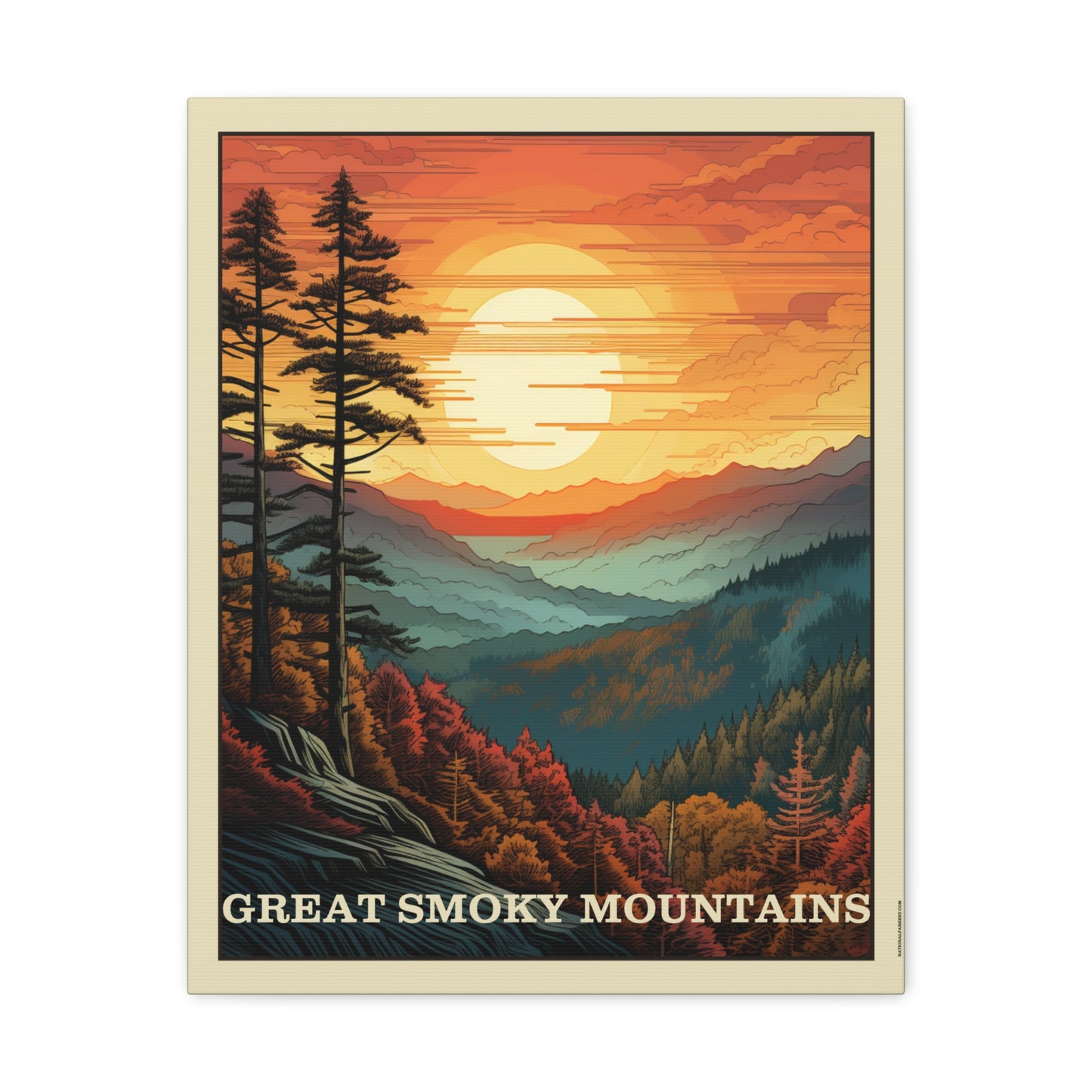 Great Smoky Mountains Canvas Gallery Wrap