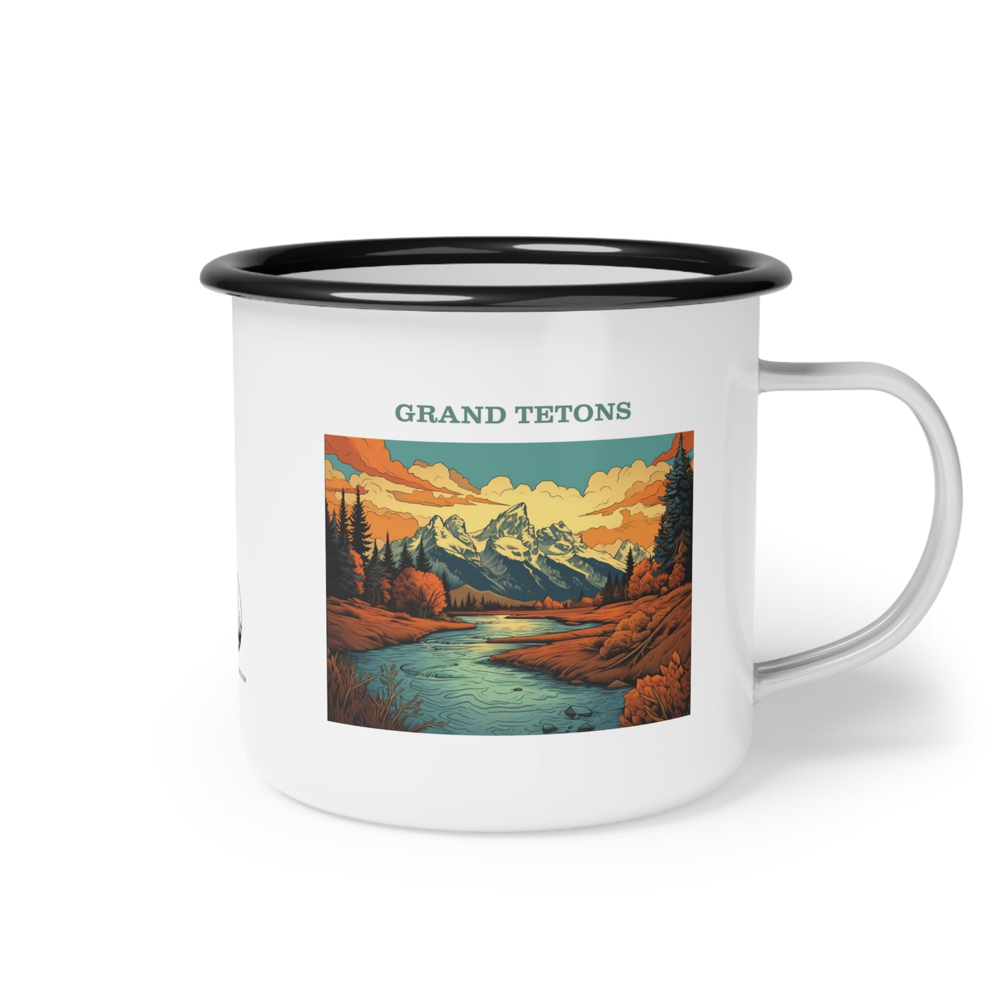 Grand Tetons Enamel Camp Cup