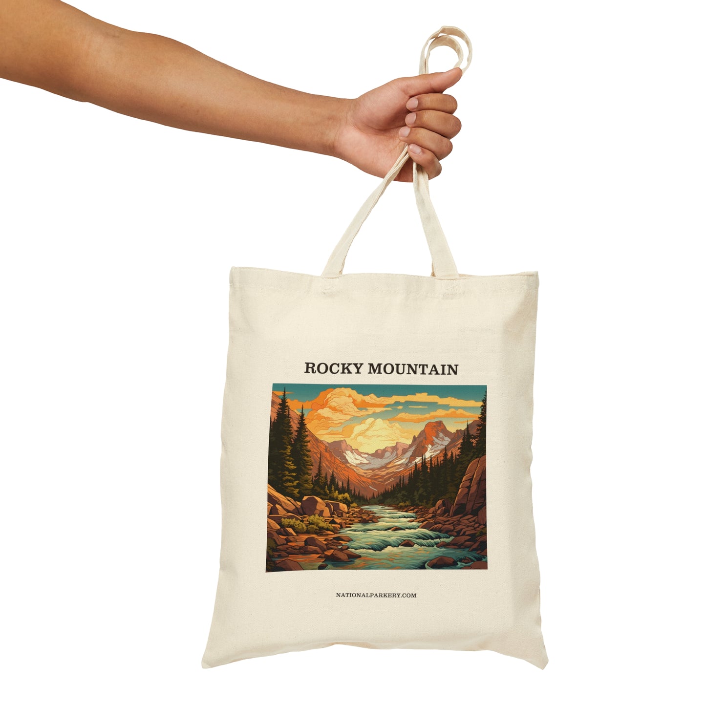 Rocky Mountain Cotton Canvas Tote Bag