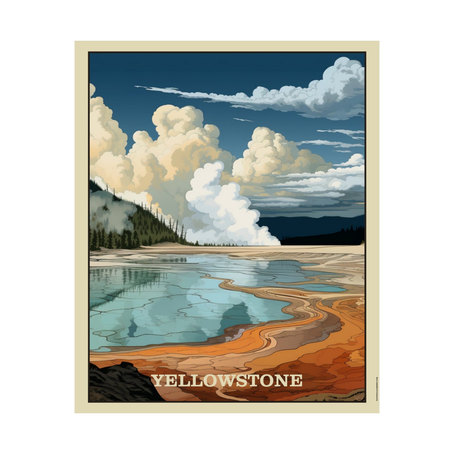 Yellowstone Matte Vertical Poster