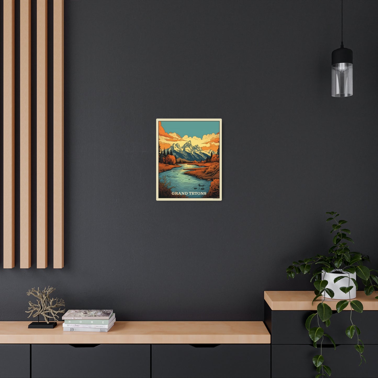 Grand Tetons Metal Art Sign
