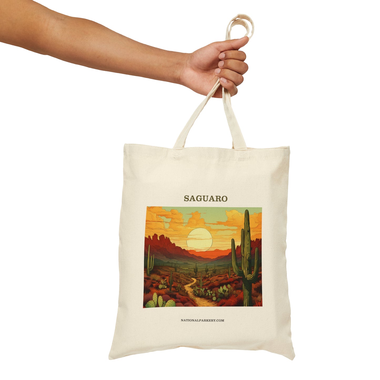 Saguaro Cotton Canvas Tote Bag