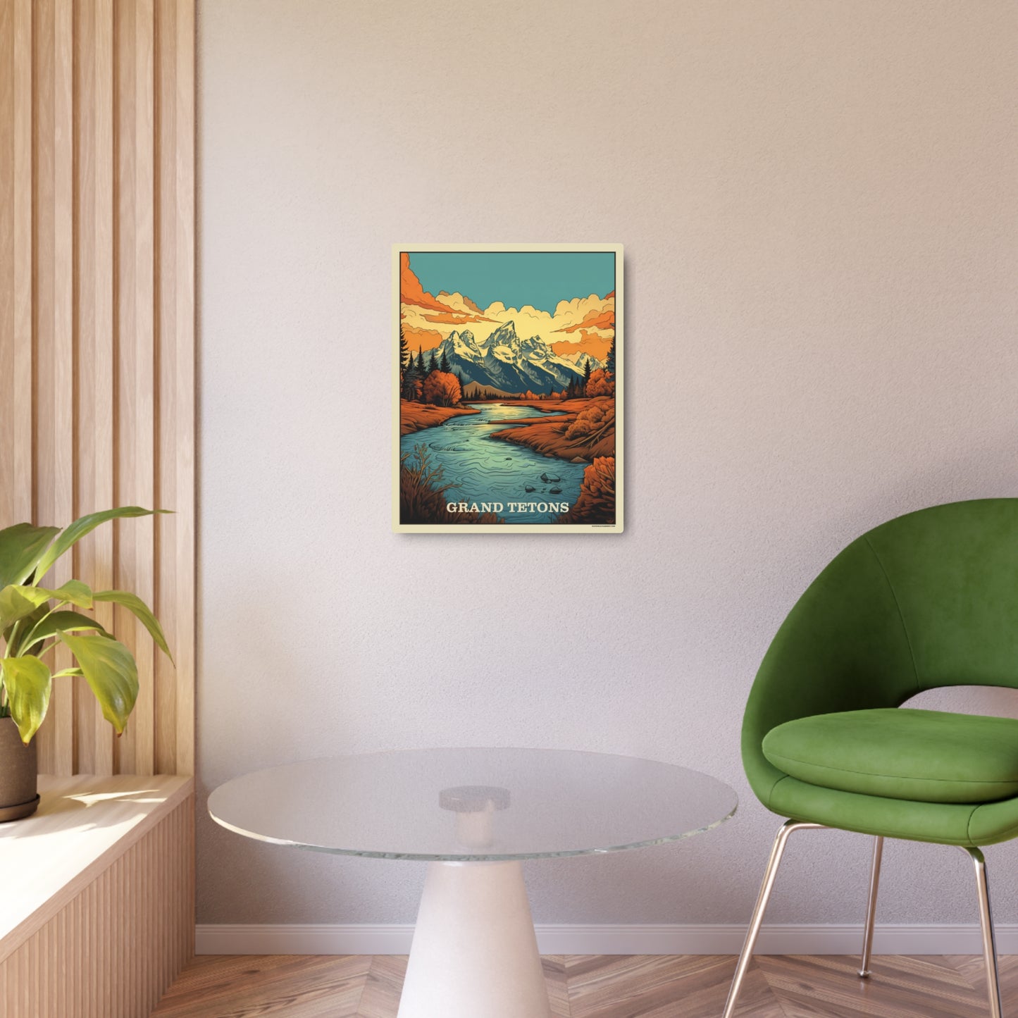 Grand Tetons Metal Art Sign