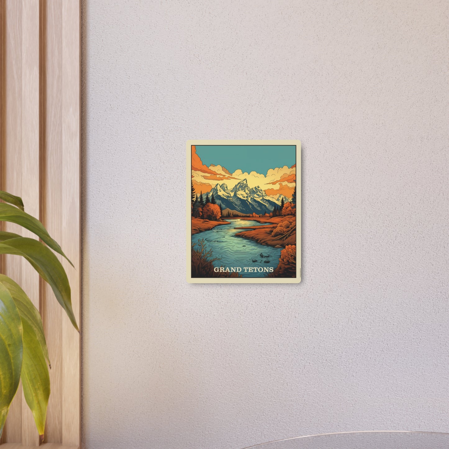 Grand Tetons Metal Art Sign