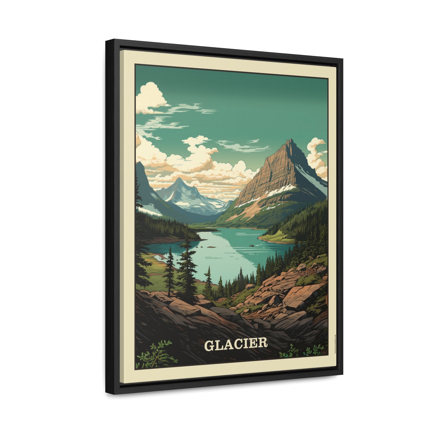 Glacier Framed Gallery Canvas Wrap