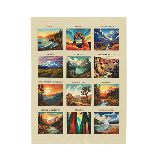 National Park Velveteen Plush Blanket