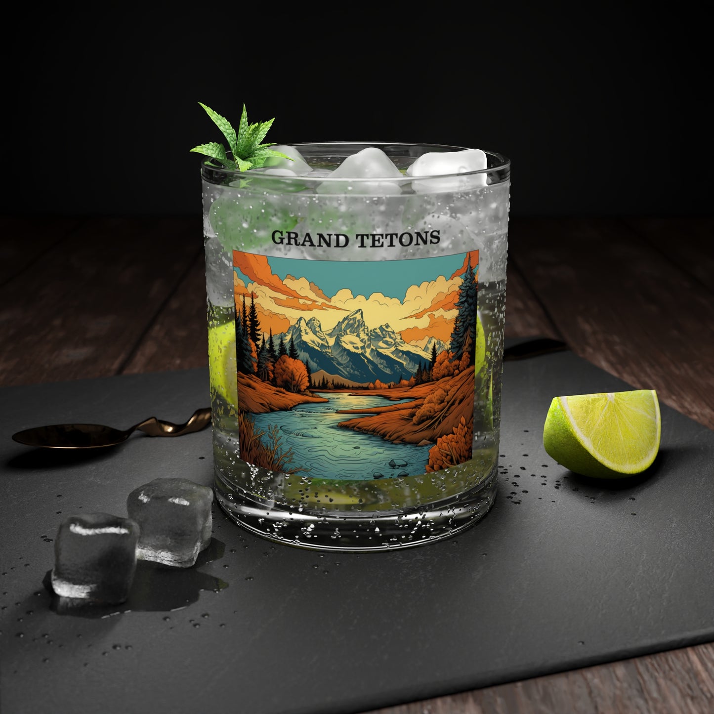 Grand Tetons Bar Glass