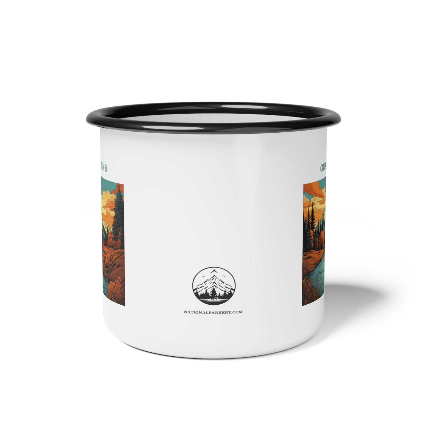 Grand Tetons Enamel Camp Cup