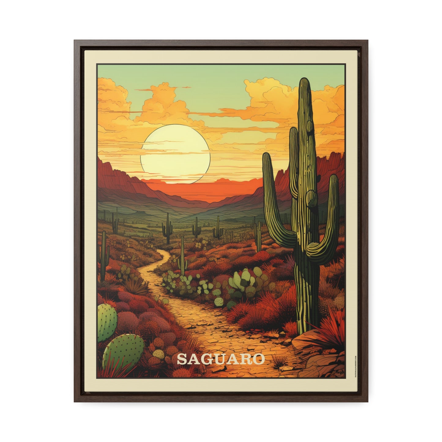 Saguaro Framed Gallery Canvas Wrap