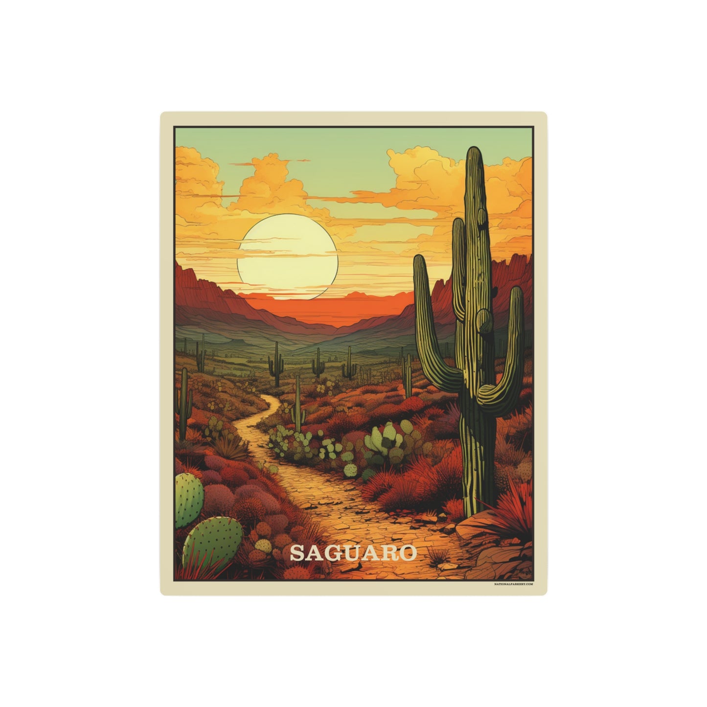 Saguaro Metal Art Sign