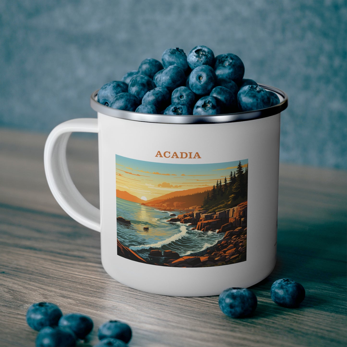 Acadia Enamel Camping Mug Stainless Bevel