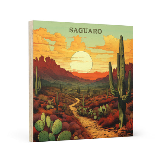 Saguaro National Park Wood Canvas