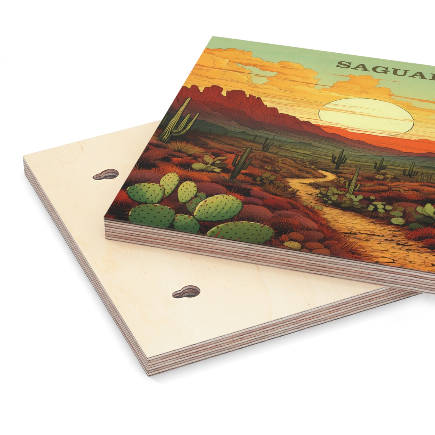 Saguaro National Park Wood Canvas