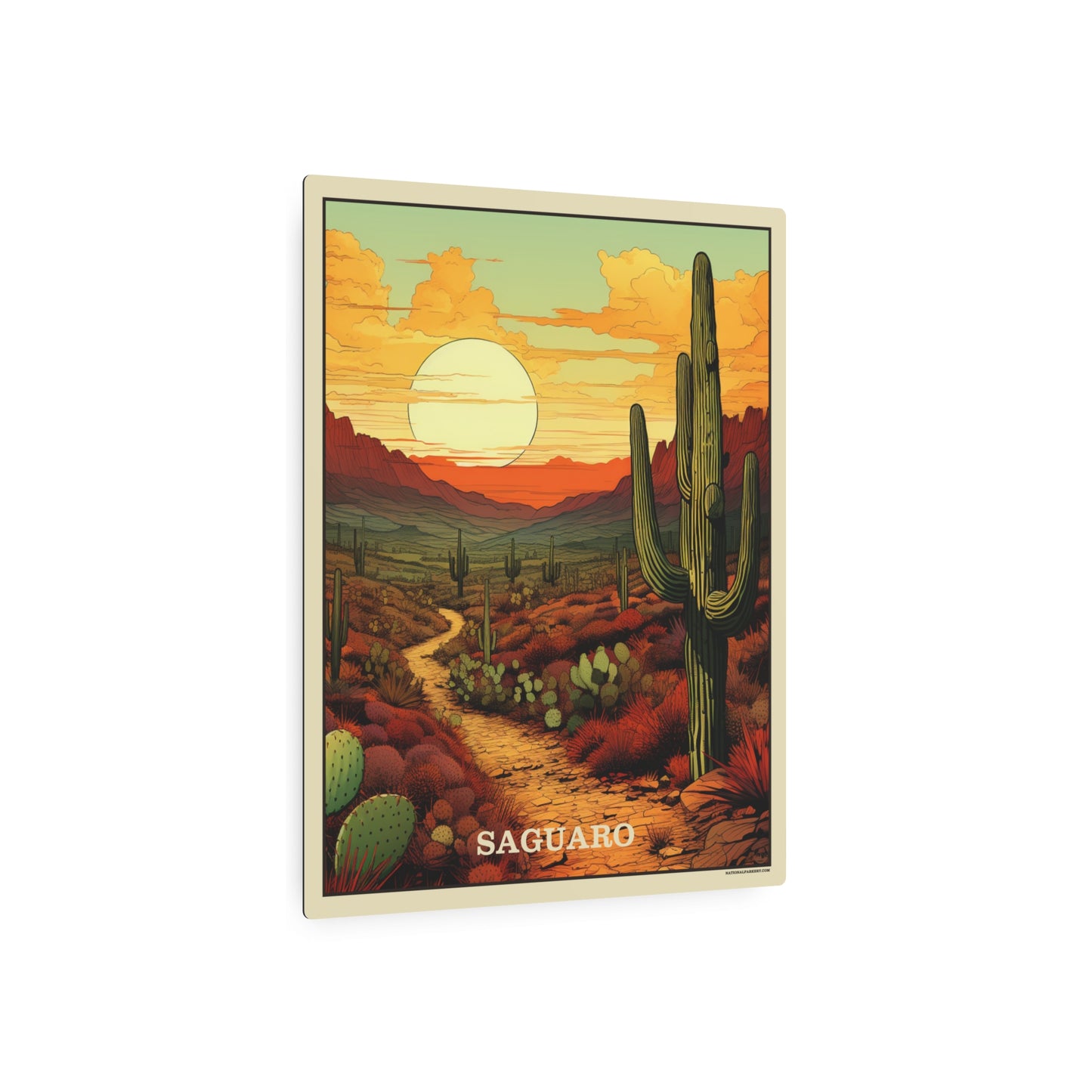 Saguaro Metal Art Sign
