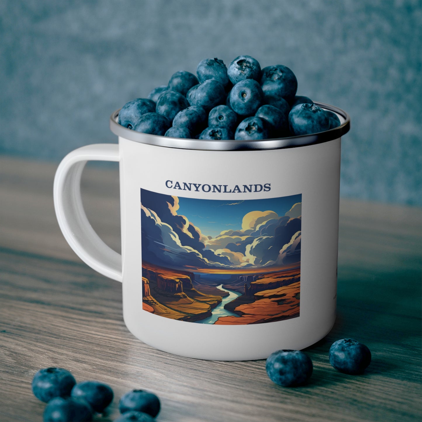 Canyonlands Enamel Camping Mug Stainless Bevel