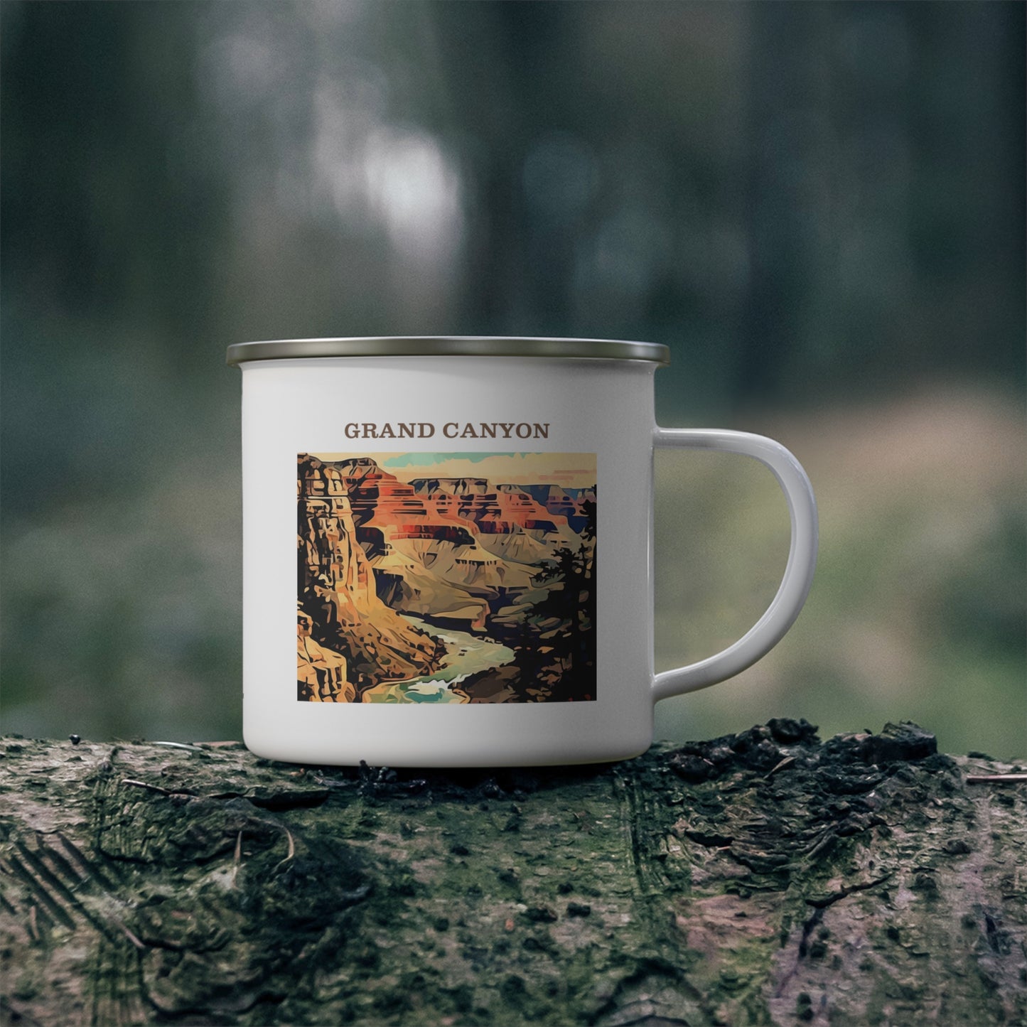Grand Canyon Enamel Camping Mug Stainless Bevel