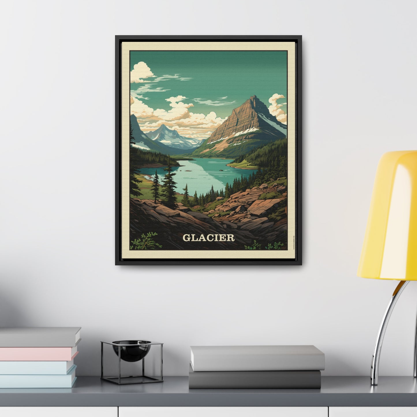 Glacier Framed Gallery Canvas Wrap