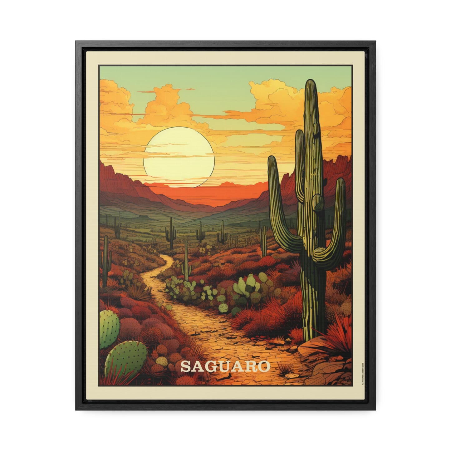 Saguaro Framed Gallery Canvas Wrap