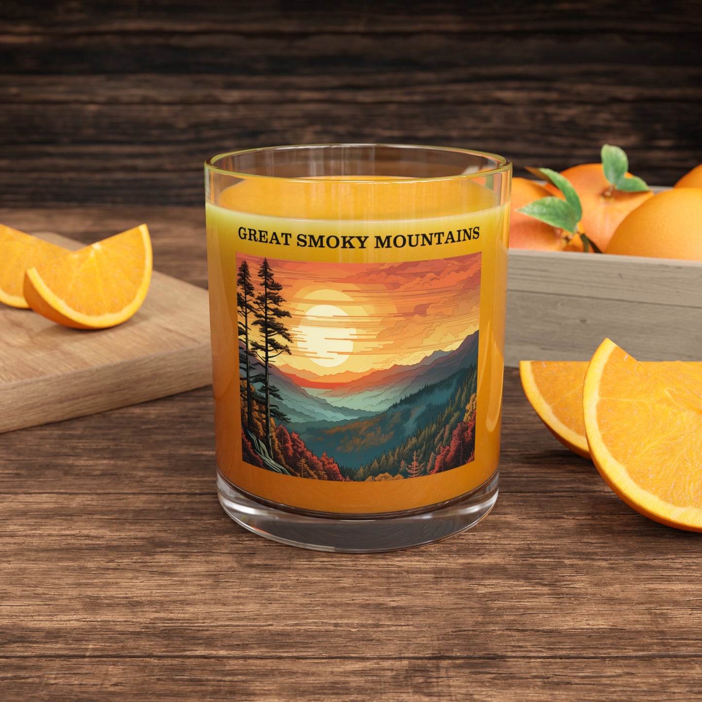 Great Smoky Mountains Bar Glass