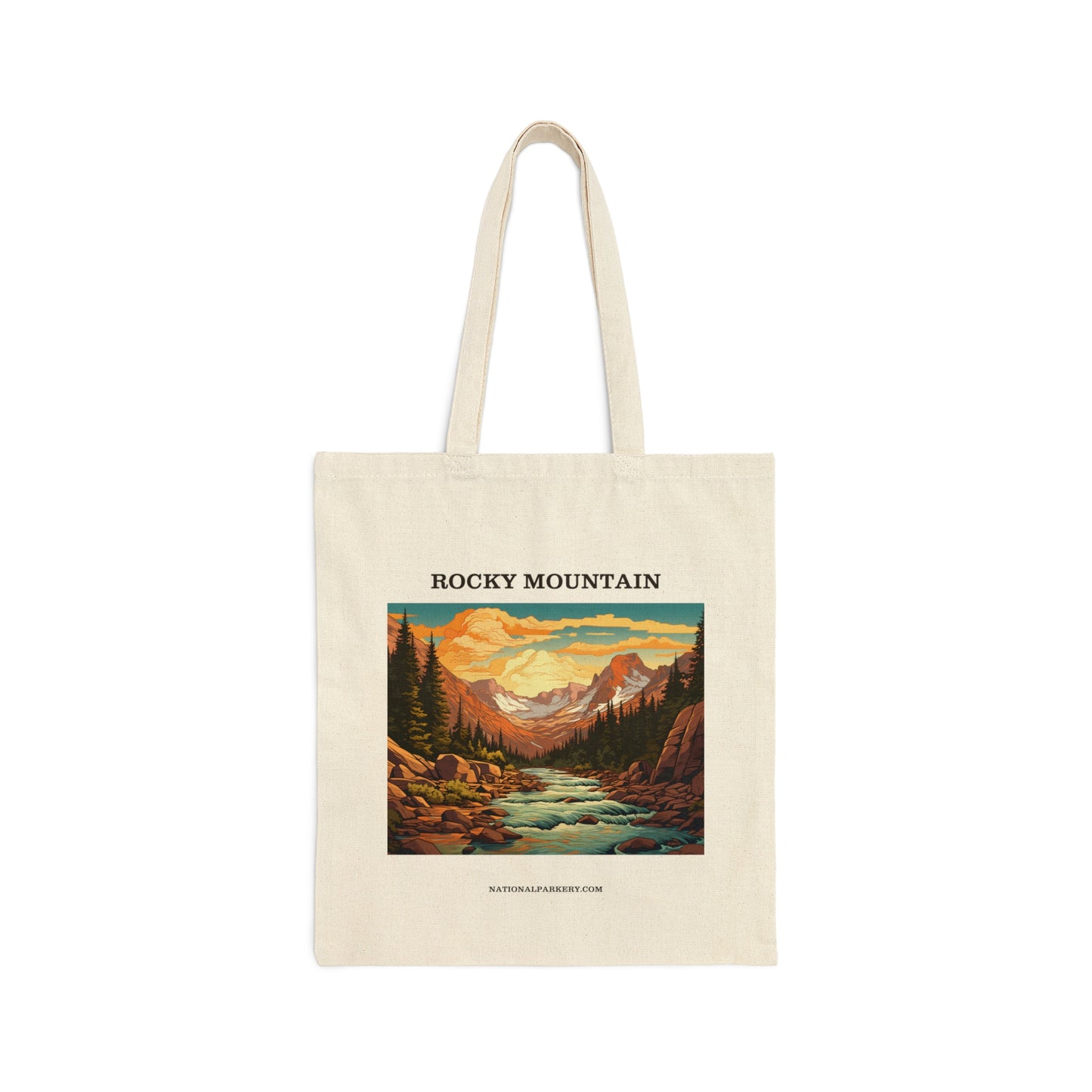 Rocky Mountain Cotton Canvas Tote Bag