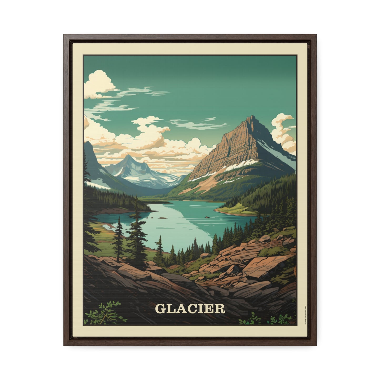 Glacier Framed Gallery Canvas Wrap