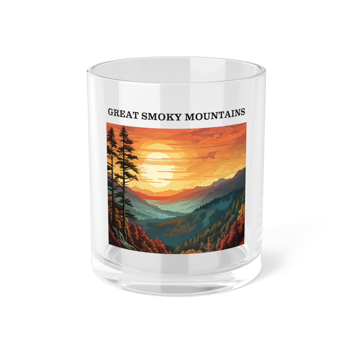 Great Smoky Mountains Bar Glass