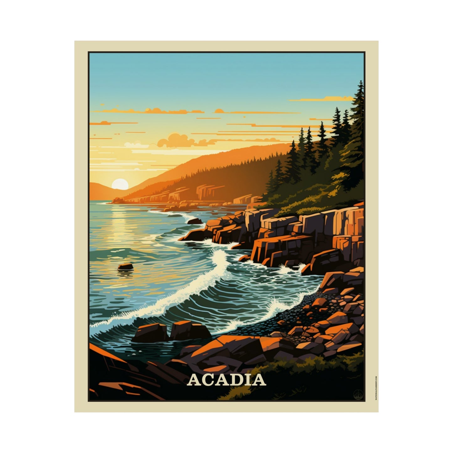 Acadia Matte Vertical Poster