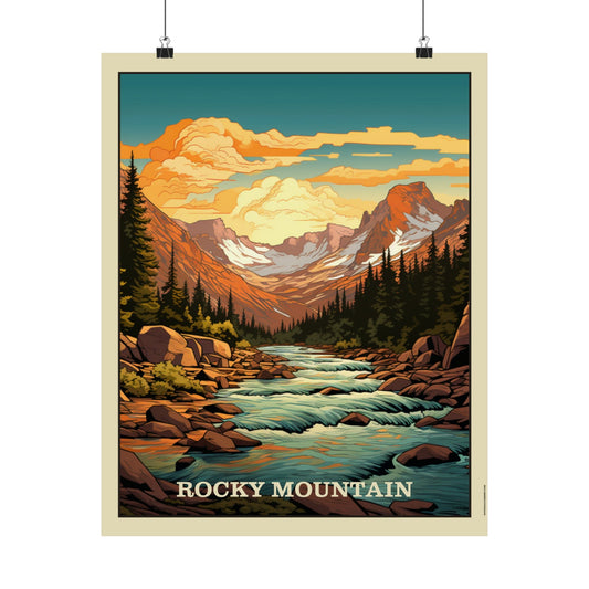 Rocky Mountain Matte Vertical Poster